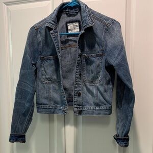 Abercrombie & Fitch Classic Blue Cropped Jean Jacket